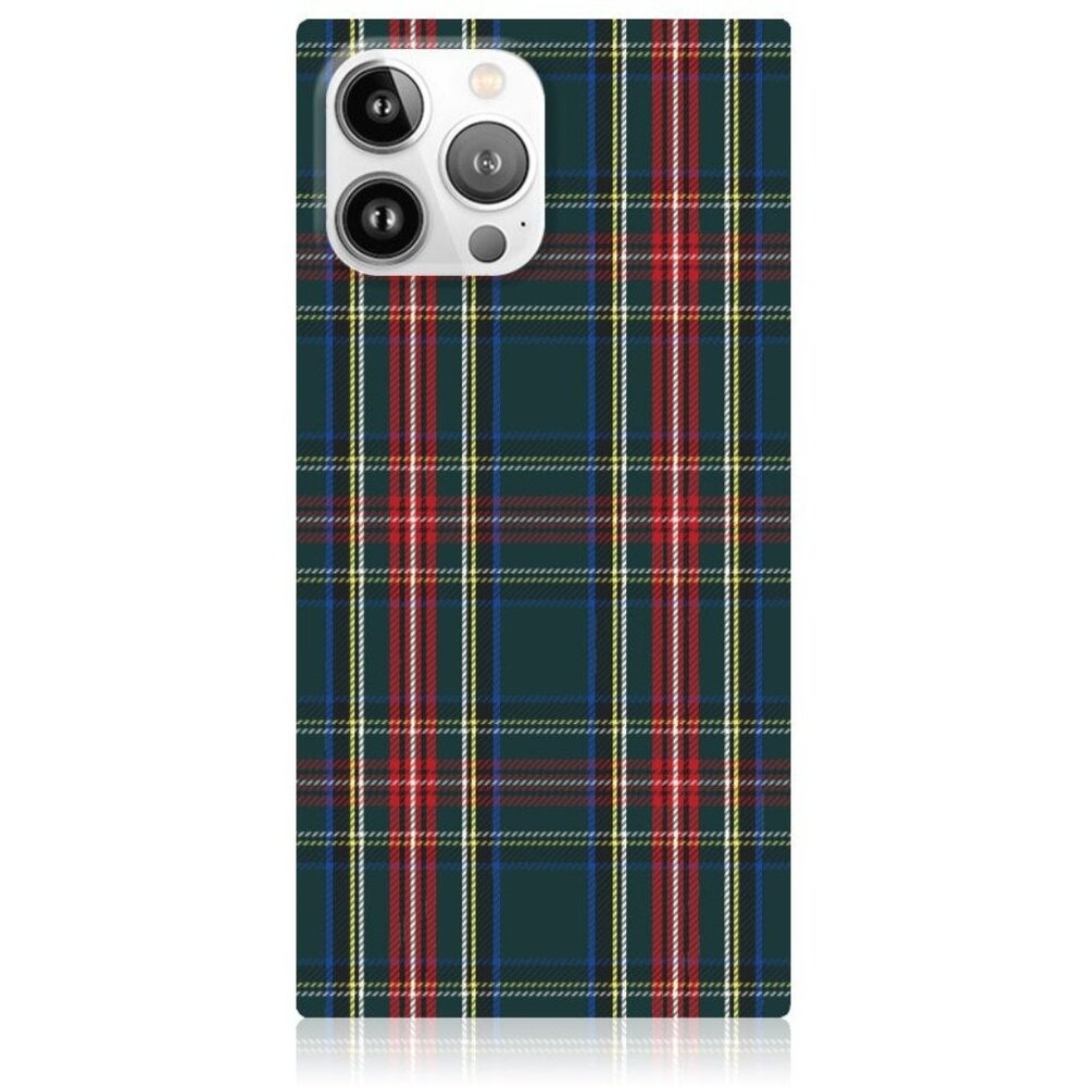 Flaunt Square Green Plaid iPhone 13 14 Pro Max MagSafe Case
